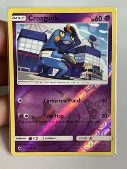 Croagunk 54/147 - Sm-Burning Shadows Reverse Holo Pokemon TCG - Image 1