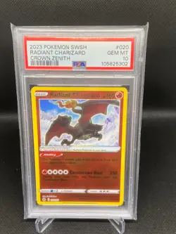 Radiant Charizard 020/159 Crown Zenith Holo PSA 10 GEM MINT Pokemon FAST SHIP - Image 1