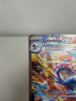Pokemon TCG Greninja ex 214/167 Sv06 Twilight Masquerade SIR NM Creased - Image 4