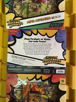 Pokemon TCG ASCENDED HEROES Mega ex Box Lot Of 3 Meganium Emboar Feraligatr - Image 2