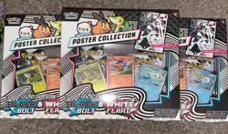 Lot of 3 Pokemon TCG Unova Poster Collection Box Black Bolt & White Flare - Image 1