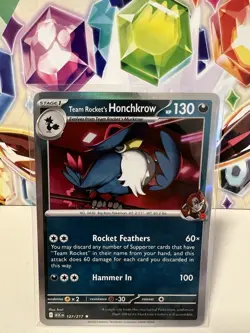 Team Rocket’s Honchkrow 127/217 Holo Rare - Pokemon TCG Ascended Heroes - NM - Image 1