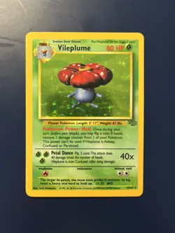 1999 Pokemon TCG Vileplume Jungle 15/64 Holo Unlimited Holo Rare LP/HP - Image 1