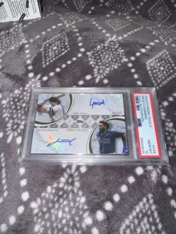 2024 Topps Dynamic Duals Dual Auto Junior Caminero, Curtis Mead PSA 10 - Image 1