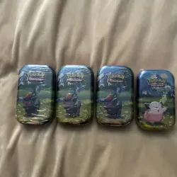Pokemon Ascended Heroes Lot of 4 Mini Tins New Factory Sealed - Image 1