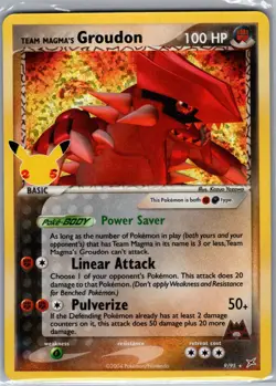 Team Magma's Groudon 9/95 Celebrations: Classic Collection - Pokemon Card - NM - Image 1