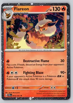 Flareon (Cosmo Promo) 013/131 Rare Prismatic Evolutions Holo Near Mint - Image 1