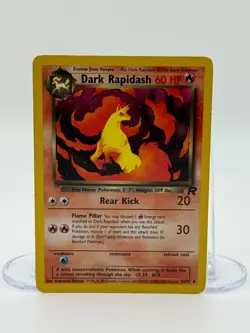 Dark Rapidash 44/82 Team Rocket 2000 WOTC Pokemon Card LP - Image 1