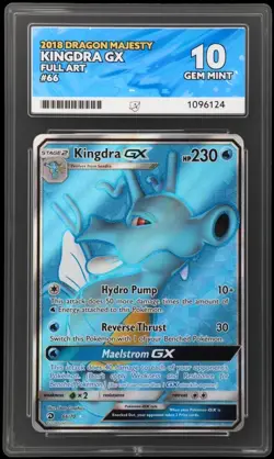 Kingdra GX Dragon Majesty 66/70 Graded Pokemon Card ACE 10 GEM MINT PERFECT SUBS - Image 1