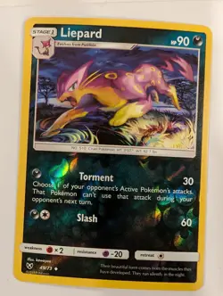 Liepard 49/73 - Shining Legends Pokemon Reverse Holo Foil Nice! - Image 1