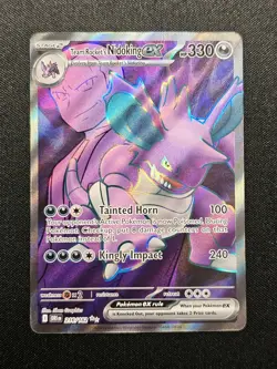Team Rockets Nidoking EX 216/182 Full Art Destined Rivals Pokemon Card - Image 1