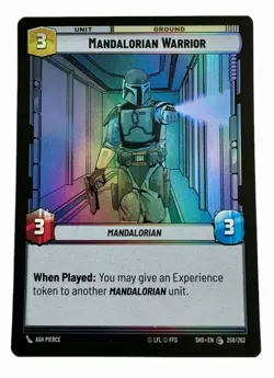 Mandalorian Warrior 258/262 Foil Card Star Wars Unlimited Shadows Of The Galaxy - Image 1