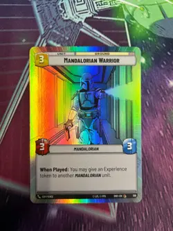 Mandalorian Warrior 519 - Hyperspace Foil Star Wars Unlimited Card Game - Image 1
