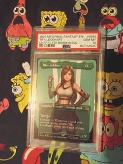 2025 MTG FINAL FANTASY CHARACTER BORDERLESS #0391 TIFA LOCKHART PSA 10 - Image 1