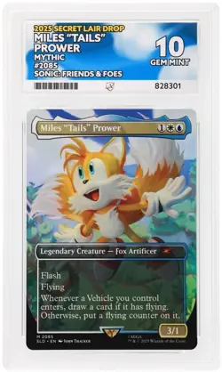 Miles Tails Prower Secret Lair Drop Borderless Mythic Sonic Friends & Foes ACE - Image 1