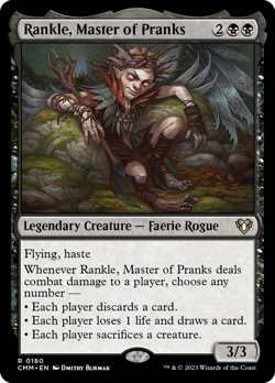 Rankle, Master of Pranks #180 (Damaged) Commander Masters CMM Magic MTG - Image 1