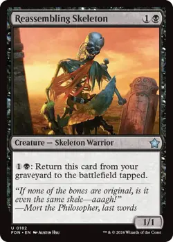 MTG Reassembling Skeleton Foundations Uncommon Creature Skeleton Warrior NM - Image 1
