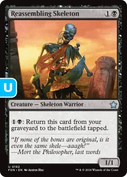 MTG Reassembling Skeleton Foundations Uncommon Creature Skeleton Warrior NM - Image 2