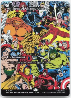 Anthem of Champions (Borderless) M Marvel Universe Eternal-Legal MAR Foil 85 202 - Image 1