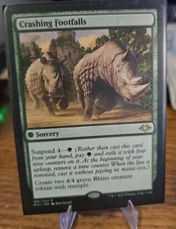 Crashing Footfalls MTG Modern Horizons Rare Green Sorcery Near-Mint to Mint x1 - Image 1