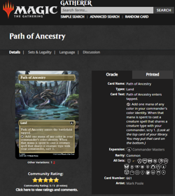 MTG Magic the Gathering CMM Commander Masters Borderless 661 Path of Ancestry LP - Image 3