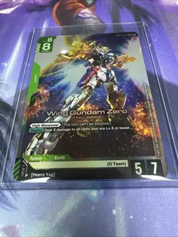 Gundam Card Game GD01 Newtype Rising GD01-024 LR Wing Gundam Zero TCG - Image 1