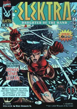 Elektra, Daughter of the Hand (Borderless) () R Marvel Super Heroes 395 NM - Image 1