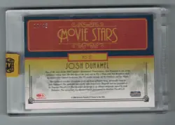 JOSH DUHAMEL 2008 Donruss Celebrity Cuts AUTO DUAL COSTUME RELIC #12/45 STARS SP - Image 2