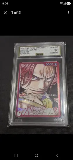 5 Card ONE PIECE AGS Graded Card Lot. All Cards Pictured Included. - Image 1