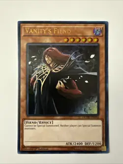 Yugioh TCG: Vanity's Fiend DUDE-EN034 Duel Devastator 1st Edition Ultra Rare - Image 1