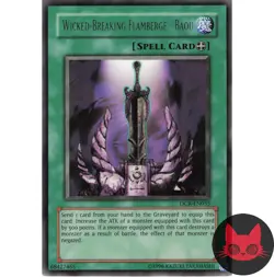 Yugioh Wicked-Breaking Flamberge - Baou DCR-EN035 Rare NM - Image 1