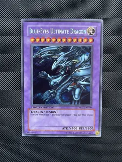 Yugioh Blue Eyes Ultimate Dragon RP01-EN000 Secret Rare Limited Edition VLP - Image 1