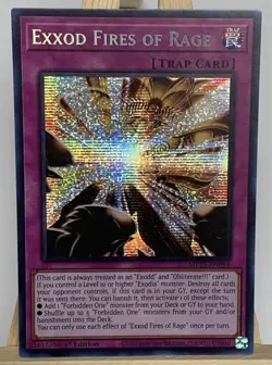 Yu-Gi-Oh! TCG Exxod Fires of Rage Prismatic Secret Rare 1rst Edition MP25 - Image 1