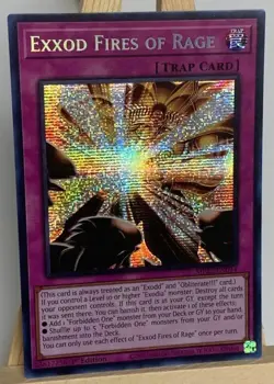 Yu-Gi-Oh! TCG Exxod Fires of Rage Prismatic Secret Rare 1rst Edition MP25 - Image 2