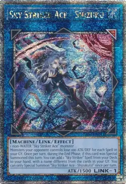 RA04 EN043- Sky Striker Ace-Shizuku - Alt Art - QCR - 1st Ed - YuGiOh - Image 1