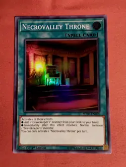 Yu-Gi-Oh! Necrovalley Throne SOFU-EN055 Super Rare 1st Edition - Unplayed Mint+ - Image 1