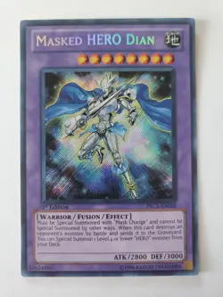 Yugioh Masked HERO Dian PRC1-EN019 Secret Rare Foil 1st Edition - Image 1