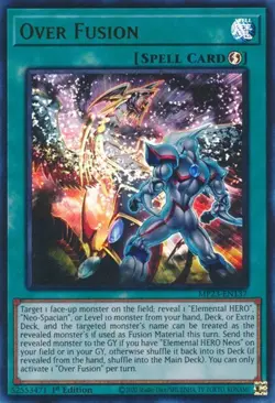 1x Over Fusion - 1st Edition NM Eng YuGiOh - Dueling Heroes 25th Tin - Image 1