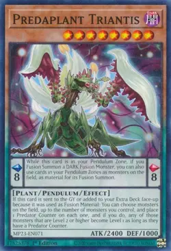 1x Predaplant Triantis - 1st Edition NM Eng YuGiOh - Dueling Heroes 25th Tin - Image 1