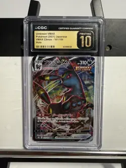 Umbreon VMAX Pokemon 2021 Japanese VMAX Climax 101/184 Holo CGC PRISTINE 10 - Image 1