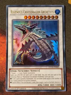 Yugioh Ravenous Crocodragon Archethys ETCO-EN043 Ultra Rare 1st Edition NM - Image 1