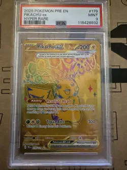 Pokemon TCG Pikachu EX Prismatic Evolutions Holo Card 179/131 Psa 9 - Image 1