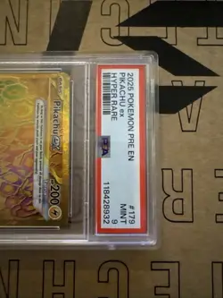 Pokemon TCG Pikachu EX Prismatic Evolutions Holo Card 179/131 Psa 9 - Image 3