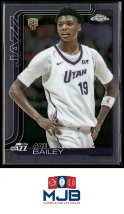 2025-26 Topps Chrome Ace Bailey Rookie #255 Utah Jazz - Image 1