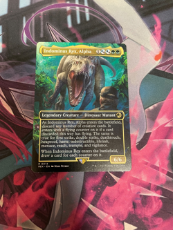 MTG - INDOMINUS REX ALPHA - BORDERLESS - RARE - REX - LP - Image 1