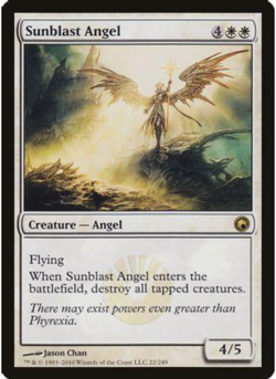 Sunblast Angel Scars of Mirrodin Foil Holo - MTG Magic the Gathering - NM - Image 1