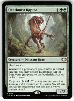 Deathmist Raptor #176 (NM) Duskmourn DSC Magic MTG - Image 1