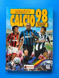 ALBUM ORIGINALE CALCIO 98 1998 MERLIN'S COMPLETO STICKER RONALDO-MALDINI-INZAGHI - Image 1