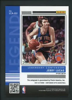 2021-22 JERRY LUCAS 032/149 AUTO PANINI CONTENDERS OPTIC HOLO LEGENDARY - Image 2