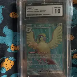 Pokemon TCG CGC 10 Pidgeot ex 217/197 Obsidian Flames 2023 Full Art Holo - Image 1
